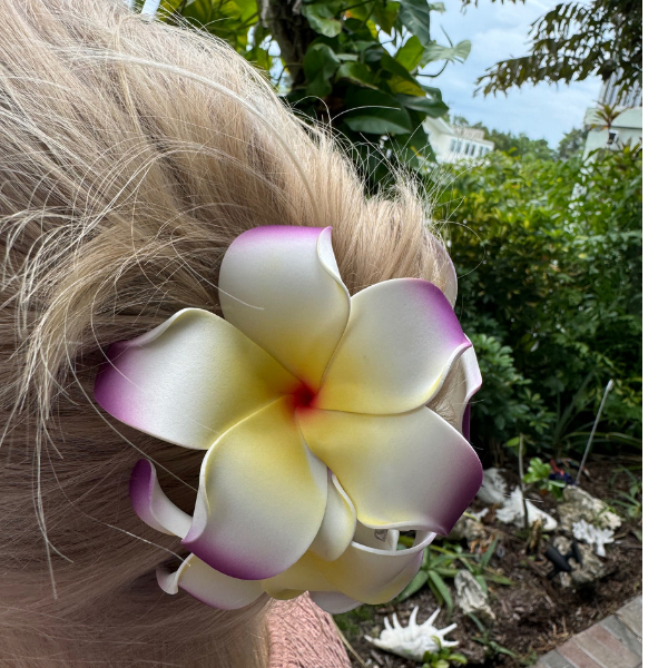 Flower Hair Claw Plumeria 4 Different Colors